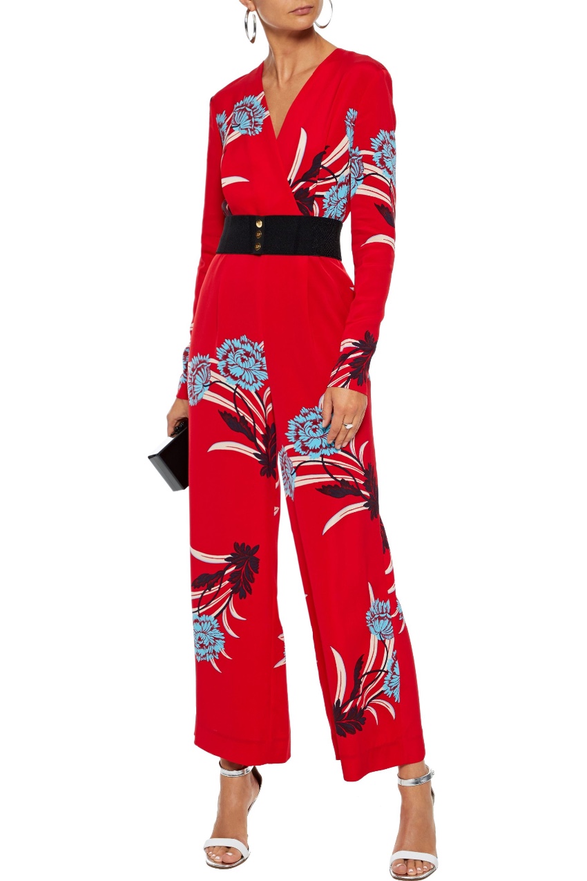 dvf floral jumpsuit