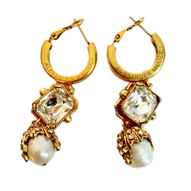 alexander mcqueen pearl earrings