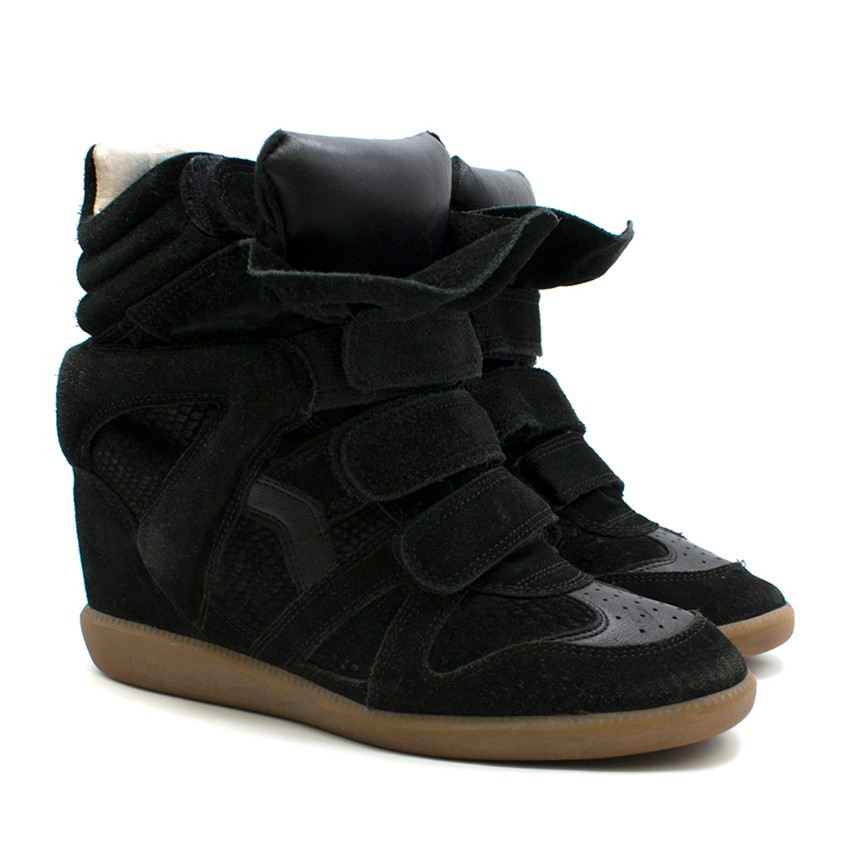 Isabel Marant Bekett Suede Wedge Sneakers Hewi