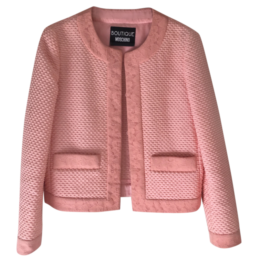Moschino Boutique Collarless Pink Jacket | HEWI