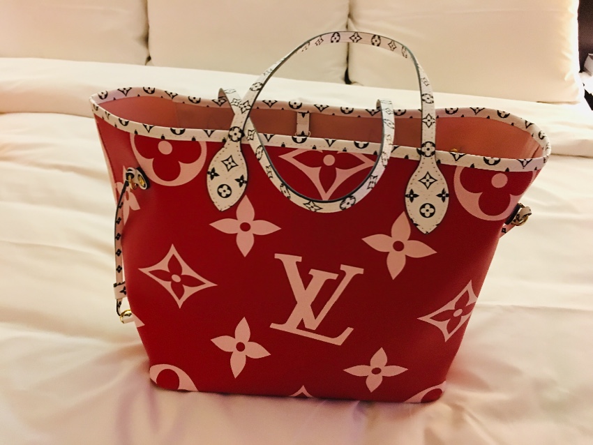 Louis Vuitton Monogram Giant Red Pink Neverfull Mm | HEWI