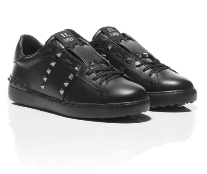 black stud valentino trainers