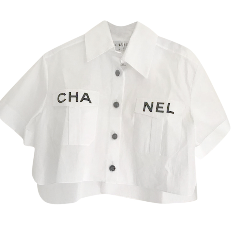 chanel white blouse price