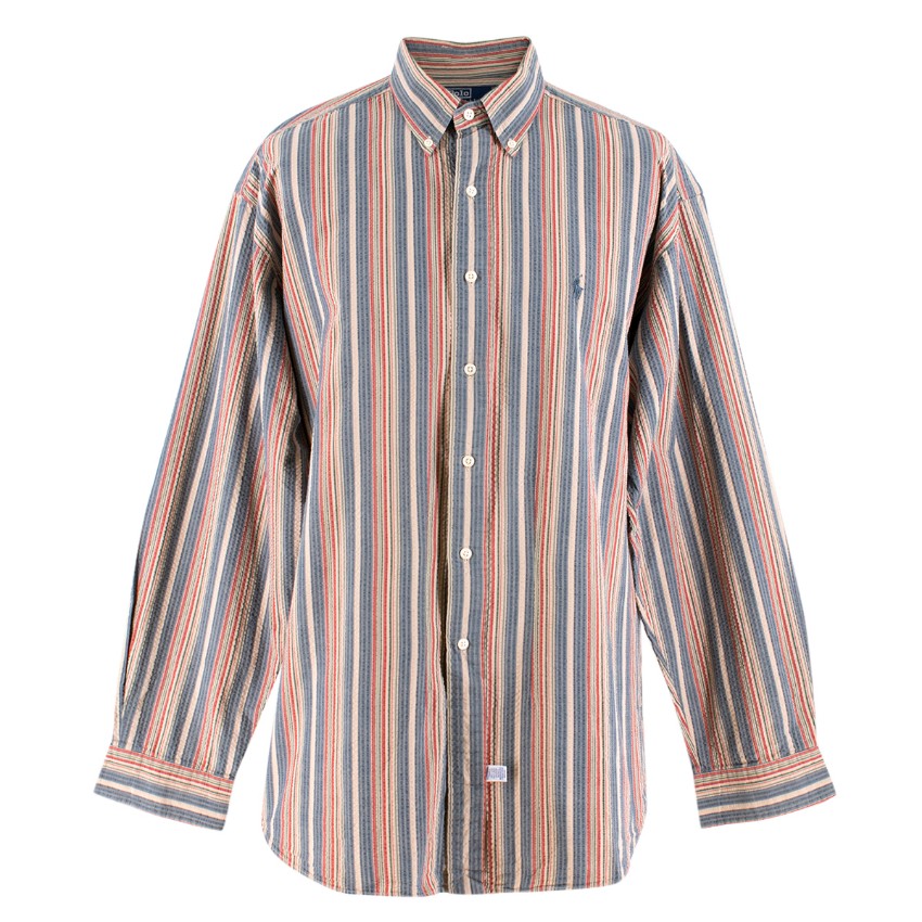 ralph lauren multi coloured striped shirt