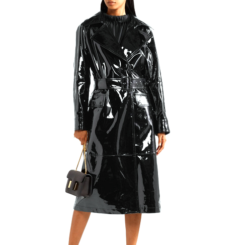 burberry patent leather trench coat