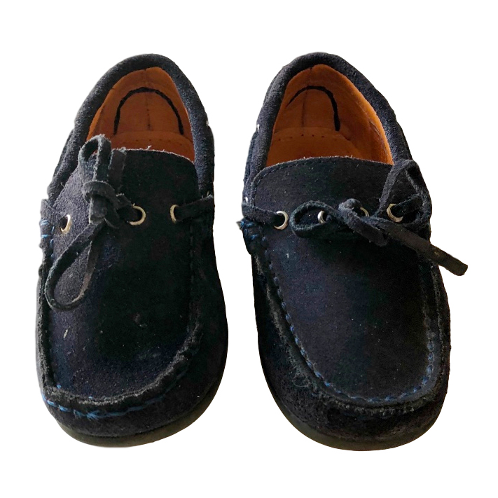 navy boys loafers