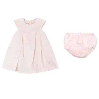 Dior Baby Pink Floral Silk Dress and Pants Set 