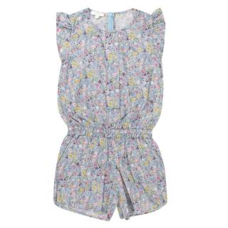 Gucci Girls 4-years Blue Floral Playsuit 