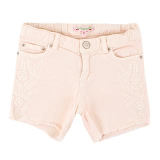 Bonpoint Girls 6Y Pink Floral Denim Shorts 