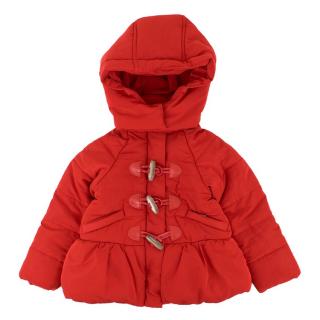 Jacadi Girls Red Padded Hooded Jacket