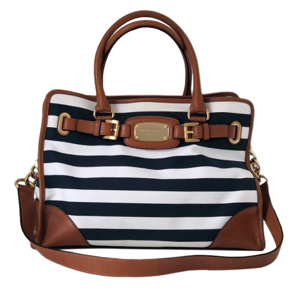 michael kors striped tote