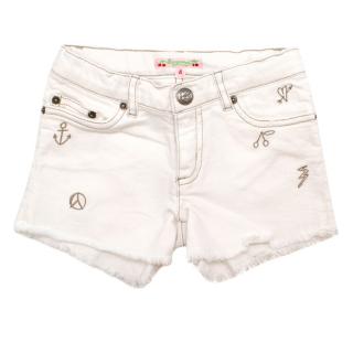 Bonpoint Girls 4Y White Denim Shorts