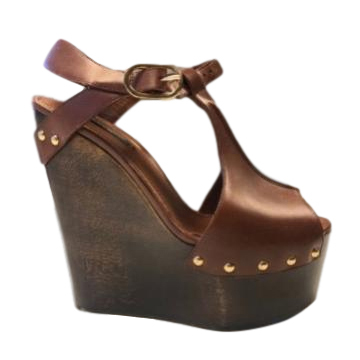 tan wooden wedges