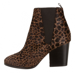 The Kooples Leopard Print Block Heel Boots