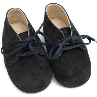 Bonpoint Baby Boy Navy Suede Shoes