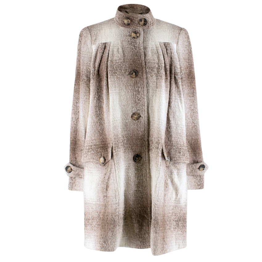 burberry white wool coat