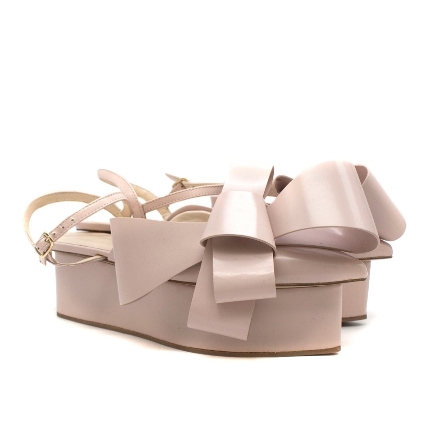 dusky pink wedge shoes