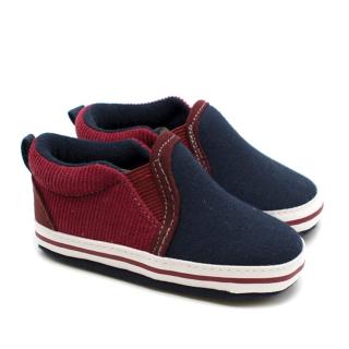 Jacadi Baby Boy First Steps Navy Canvas Shoes