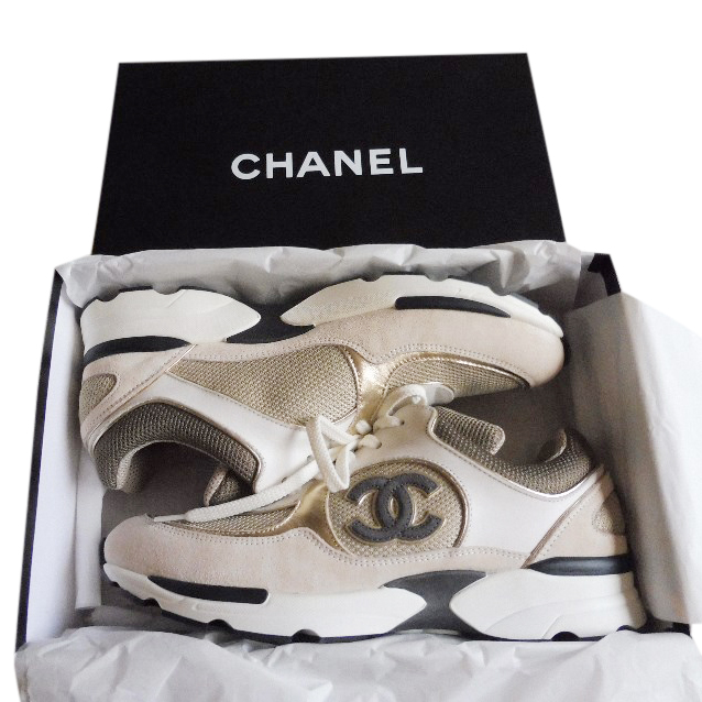 chanel leather trainers