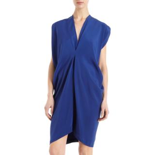Zero+Maria Cornejo Blue Silk Issa Dress