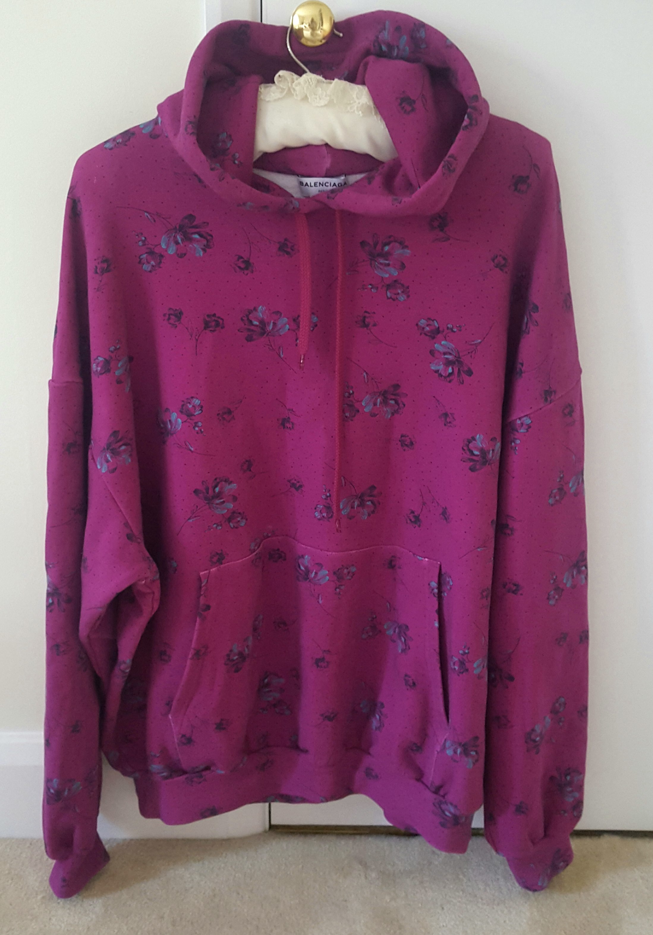 pink floral hoodie