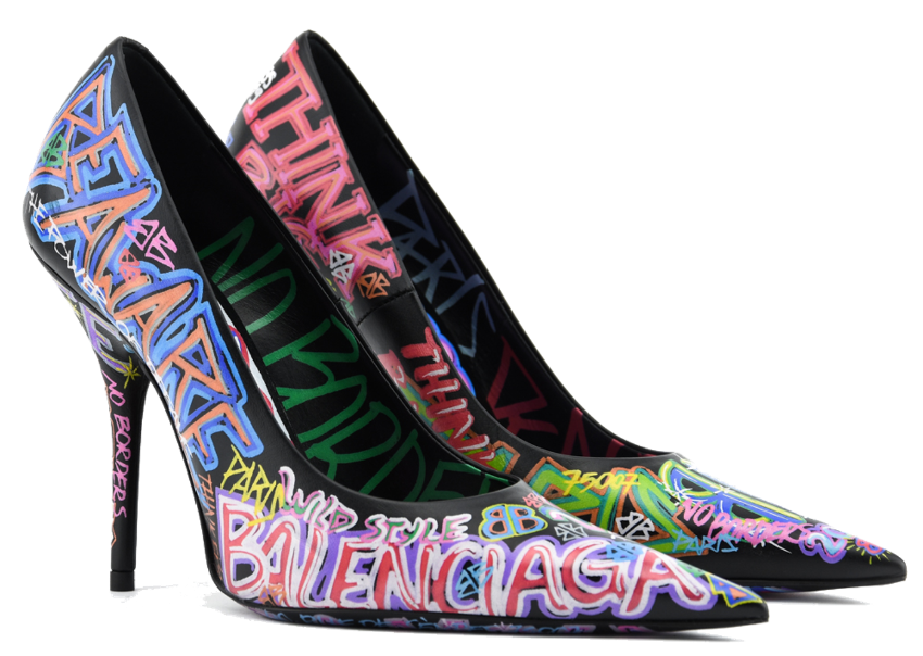 balenciaga graffiti heels