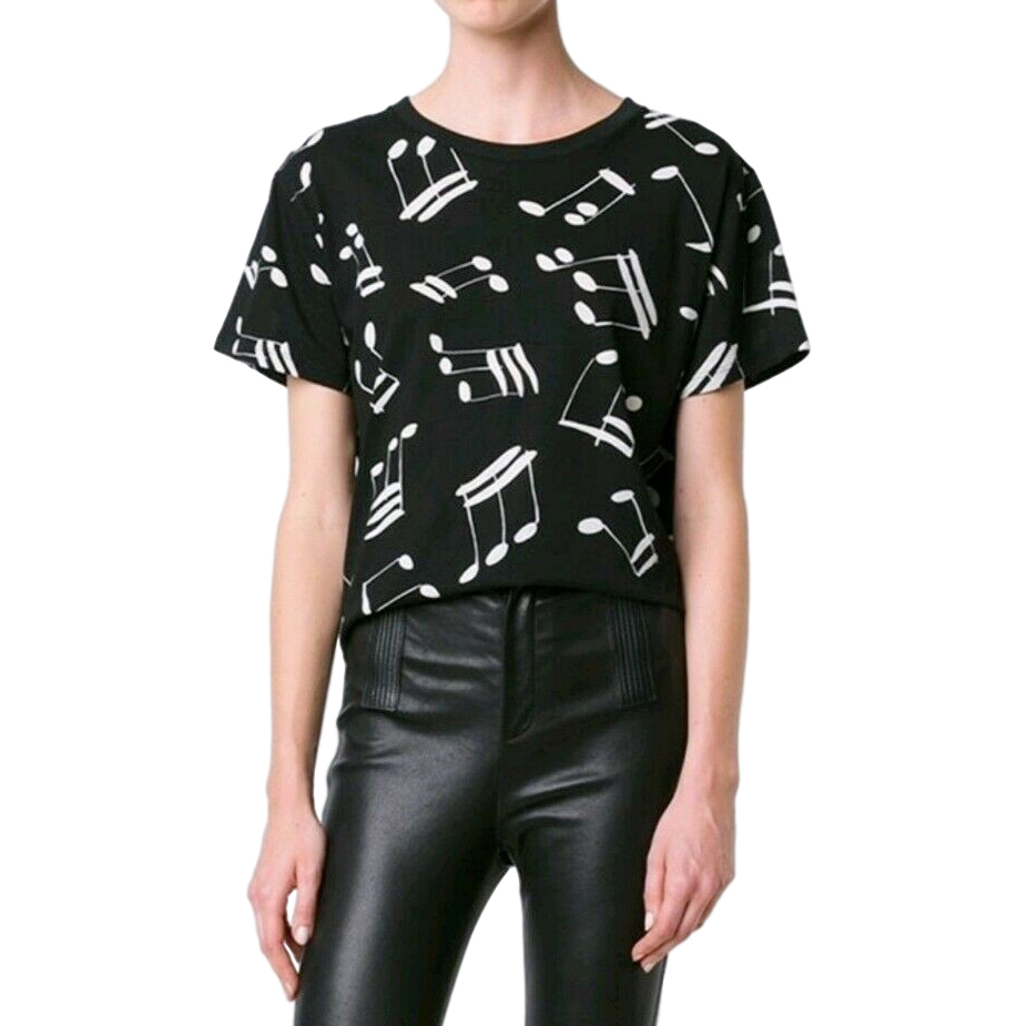 saint laurent music note shirt