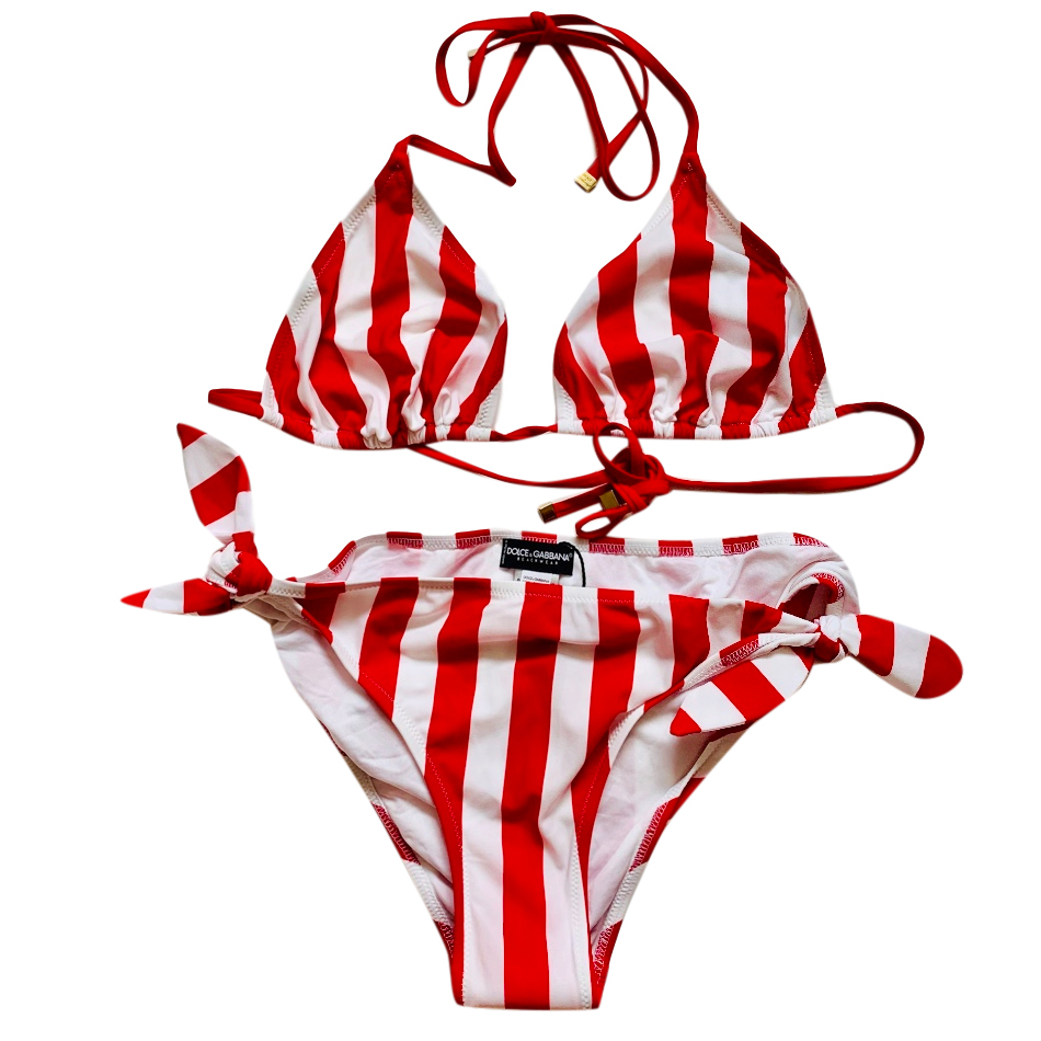 red striped bikini