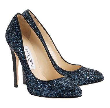 navy glitter heels