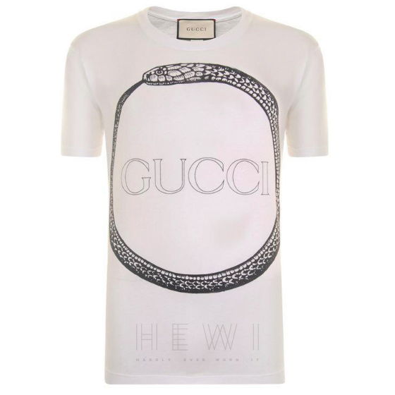 gucci snake white shirt