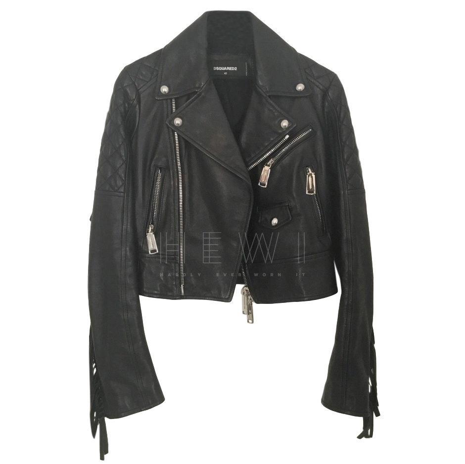 dsquared leather jacket price