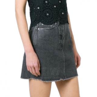 Marc by Marc Jacobs cherry embellished denim skirt