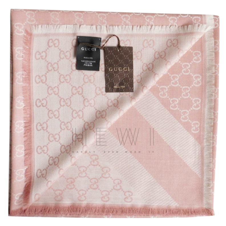 monogram silk scarf