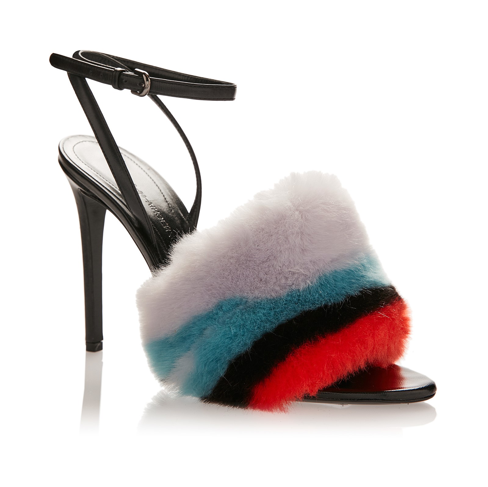 Marco De Vincenzo Striped Faux Fur 