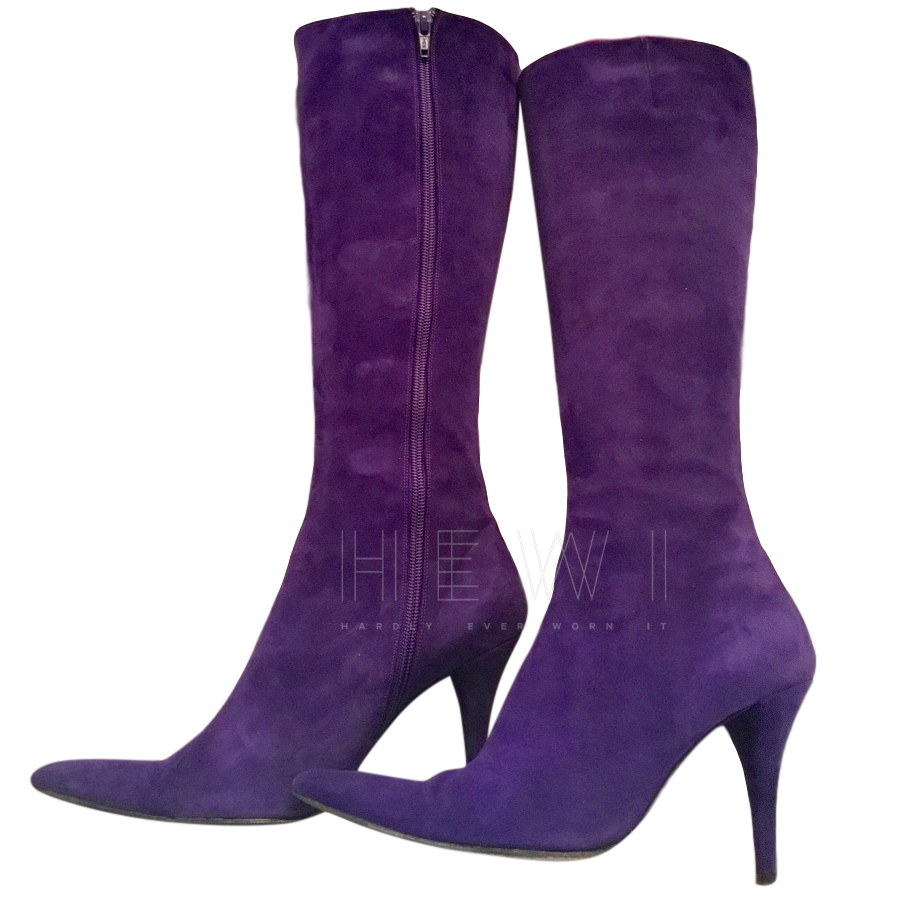purple suede boots uk