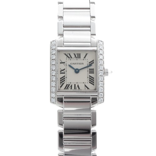 18ct white gold cartier tank francaise