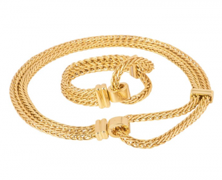 Pomellato 18kt Gold Chain Link Necklace & Bracelet