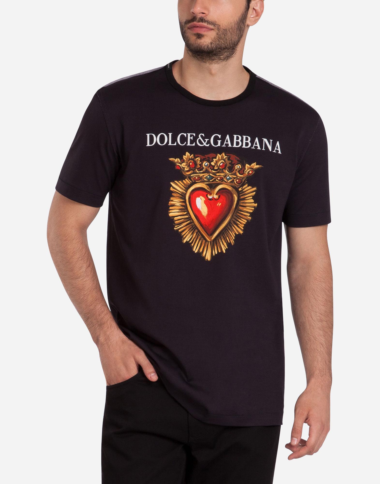 red and black dolce and gabbana shirt