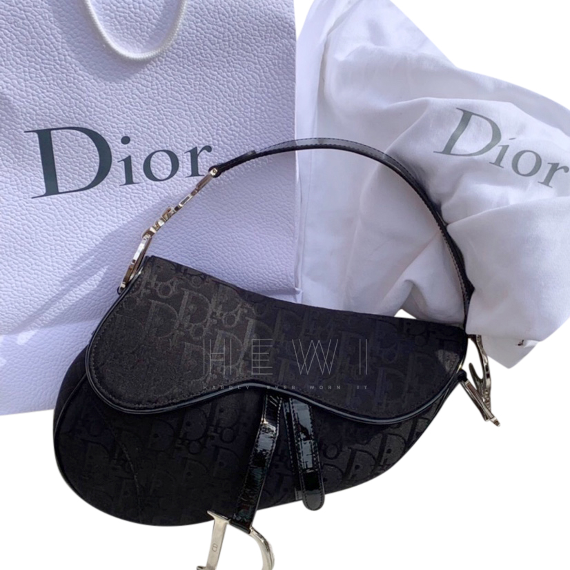 christian dior saddle bag black