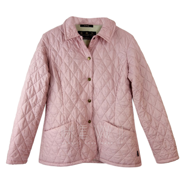 pink barbour coat