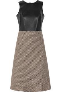 McQ Leather & Tweed Sleeveless Dress