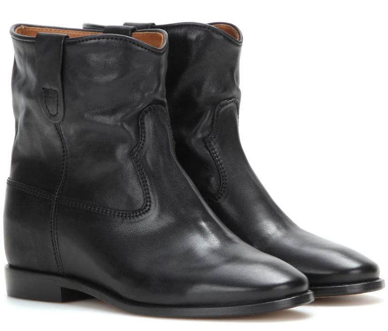 isabel marant black leather boots