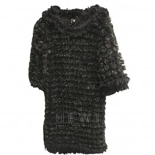 Chanel Alpaca, Mohair & Wool Metallic Knit Dress