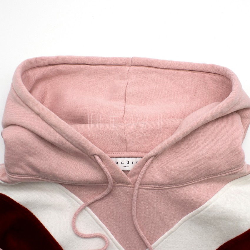 sandro hooded sweatshirt with velvet insert