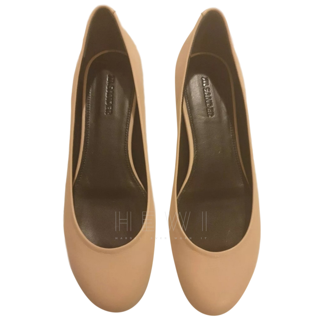 nude leather flats