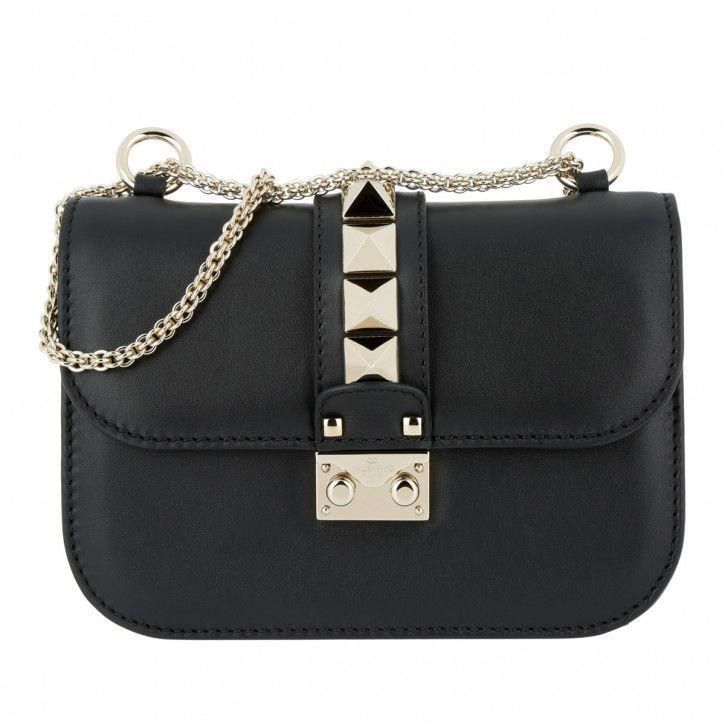 valentino rockstud clutch black