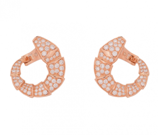 Bvlgari Diamond Encrusted Serpenti Earrings