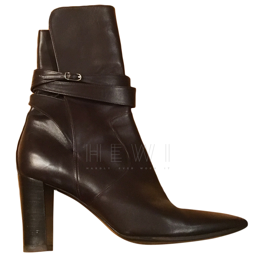 Hermes Black Wrap Ankle Boots | HEWI
