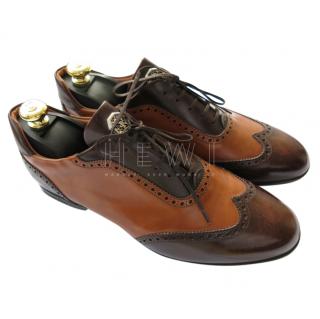 Stefano Ricci Brown Leather trainers