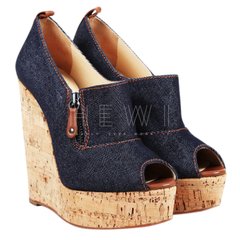 christian louboutin cork wedges